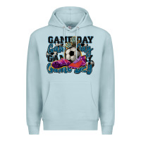 Blue Mist Game day soccer Premium Hoodie - HowdyJamesFarm