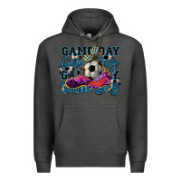 Charcoal Heather Game day soccer Premium Hoodie - HowdyJamesFarm