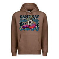 Chestnut Game day soccer Premium Hoodie - HowdyJamesFarm