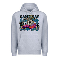 Heather Grey Game day soccer Premium Hoodie - HowdyJamesFarm