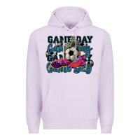 Lilac Game day soccer Premium Hoodie - HowdyJamesFarm