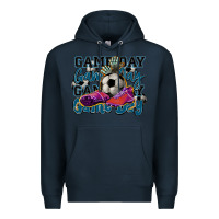 Navy Game day soccer Premium Hoodie - HowdyJamesFarm