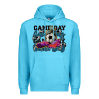 Ocean Blue Game day soccer Premium Hoodie - HowdyJamesFarm