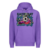 Purple Game day soccer Premium Hoodie - HowdyJamesFarm