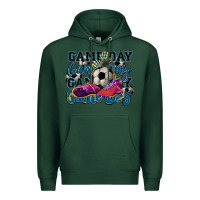 Sports Green Game day soccer Premium Hoodie - HowdyJamesFarm
