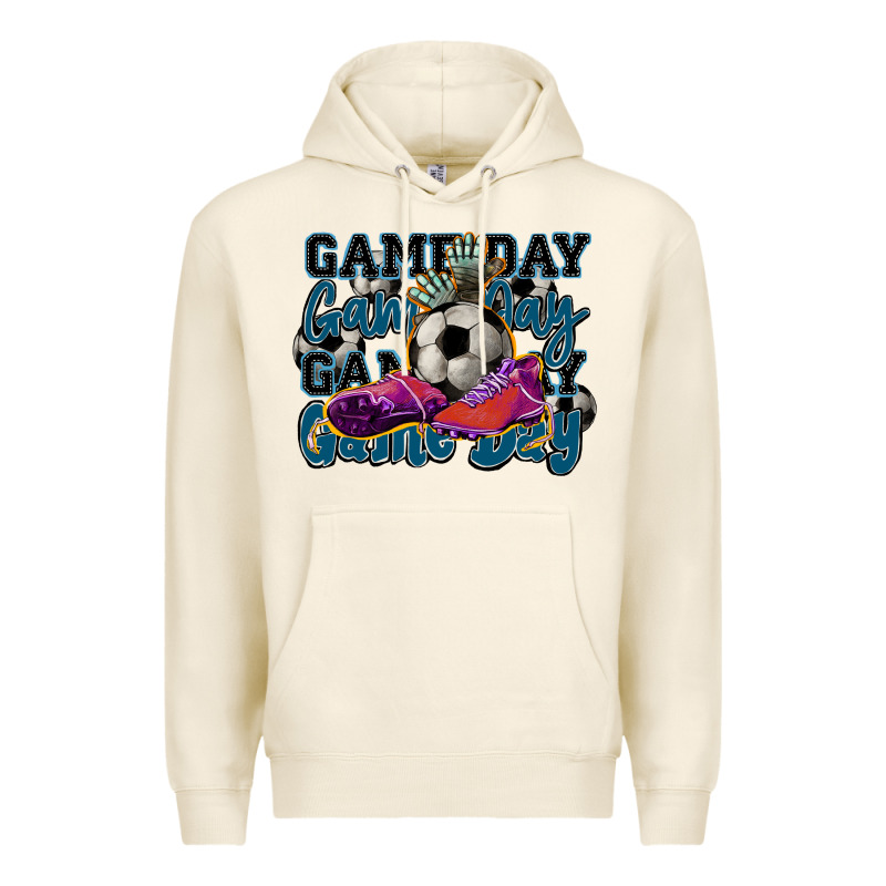 Game Day Soccer Premium Hoodie by HowdyJamesFarm | Teevron
