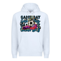 White Game day soccer Premium Hoodie - HowdyJamesFarm