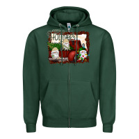 Sports Green happy holidays gnomes Christmas Truck Zipper Hoodie - Bettercallsaul
