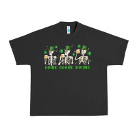 Pigment Black drink drank drunk st. patricks day skeletons Urban Heavy Tee - MaliasSmallBusiness