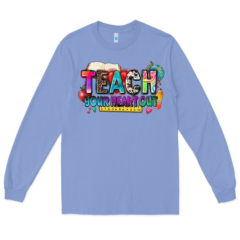 Teach Your Heart Out Long Sleeve Tee by NancyCooperArtShop | Teevron