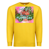 Lemon just a girl who loves flamingo Premium Sweatshirt - TumblerDesignByShophia