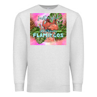 Oatmeal Heather just a girl who loves flamingo Premium Sweatshirt - TumblerDesignByShophia