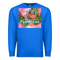 True Royal just a girl who loves flamingo Premium Sweatshirt - TumblerDesignByShophia