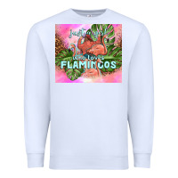 White just a girl who loves flamingo Premium Sweatshirt - TumblerDesignByShophia