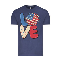Vintage Denim love 4th of july Vintage Tee - MaliasSmallBusiness