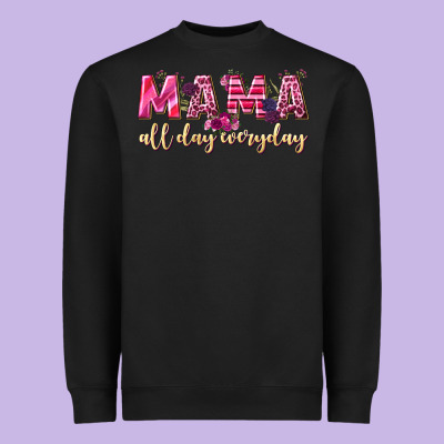 Mama All Day Everyday Heavyweight Sweatshirt Designed By Nancycooperartshop