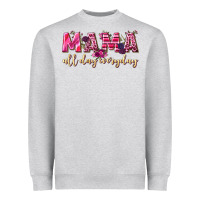 Heather Grey mama all day everyday Heavyweight Sweatshirt - NancyCooperArtShop