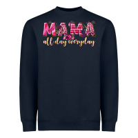 Navy mama all day everyday Heavyweight Sweatshirt - NancyCooperArtShop