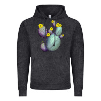 Vintage Black Opunthia Santa Rita Cacti Vintage Hoodie - LillyAllenDesigns