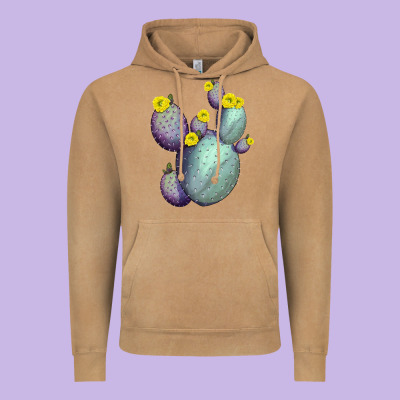 Opunthia Santa Rita Cacti Vintage Hoodie Designed By Lillyallendesigns