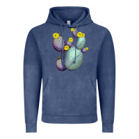 Vintage Denim Opunthia Santa Rita Cacti Vintage Hoodie - LillyAllenDesigns