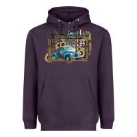 Plum Small town USA truck 4th of july Heavyweight Hoodie - HowdyJamesFarm