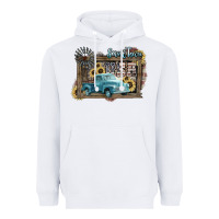 White Small town USA truck 4th of july Heavyweight Hoodie - HowdyJamesFarm