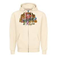 Sandshell Fall Scene Pumpkin Watercolor Pig Wagon Serape Cheetah Zipper Hoodie - Bettercallsaul