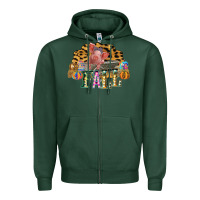 Sports Green Fall Scene Pumpkin Watercolor Pig Wagon Serape Cheetah Zipper Hoodie - Bettercallsaul