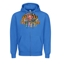 True Royal Fall Scene Pumpkin Watercolor Pig Wagon Serape Cheetah Zipper Hoodie - Bettercallsaul