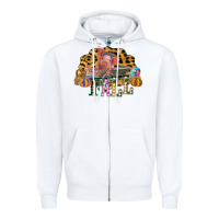 White Fall Scene Pumpkin Watercolor Pig Wagon Serape Cheetah Zipper Hoodie - Bettercallsaul