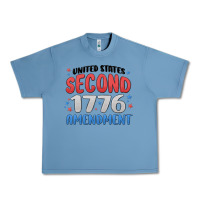 Pebble Blue united states second 1776 amendment Urban Heavy Tee - MaliasSmallBusiness