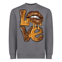 Storm love leopard with lips Heavyweight Sweatshirt - NancyCooperArtShop