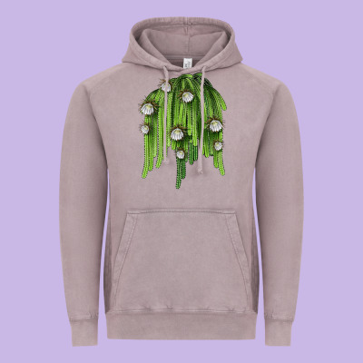 Selenicereus Cactus Vintage Hoodie Designed By Lillyallendesigns
