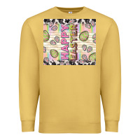 Antique Gold happy easter with cowhide Premium Sweatshirt - TumblerDesignByShophia