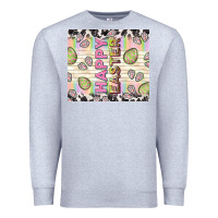 Heather Grey happy easter with cowhide Premium Sweatshirt - TumblerDesignByShophia