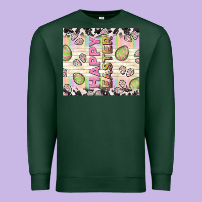 Happy Easter With Cowhide Premium Sweatshirt Designed By Tumblerdesignbyshophia