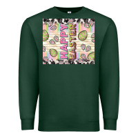 Sports Green happy easter with cowhide Premium Sweatshirt - TumblerDesignByShophia