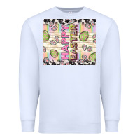 White happy easter with cowhide Premium Sweatshirt - TumblerDesignByShophia
