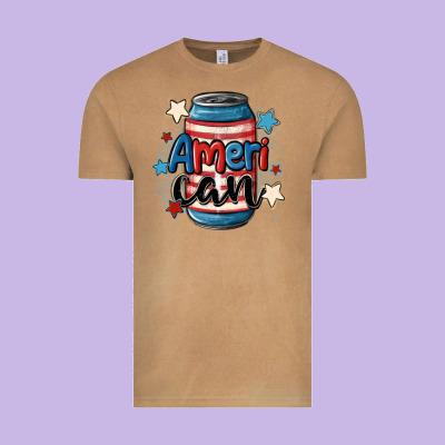 American Can Cooler Vintage Tee Designed By Maliassmallbusiness