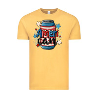 Vintage Mustard American can cooler Vintage Tee - MaliasSmallBusiness