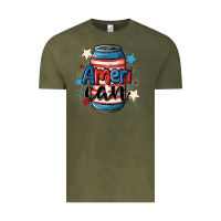 Vintage Olive American can cooler Vintage Tee - MaliasSmallBusiness
