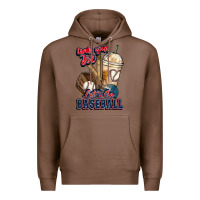 Chestnut Grab your joe lets go baseball Premium Hoodie - HowdyJamesFarm