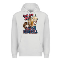 Dove Grey Grab your joe lets go baseball Premium Hoodie - HowdyJamesFarm