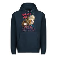 Navy Grab your joe lets go baseball Premium Hoodie - HowdyJamesFarm