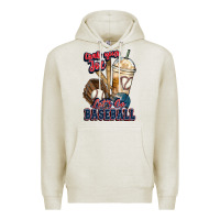 Oatmeal Heather Grab your joe lets go baseball Premium Hoodie - HowdyJamesFarm