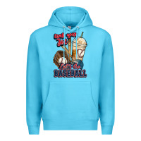 Ocean Blue Grab your joe lets go baseball Premium Hoodie - HowdyJamesFarm