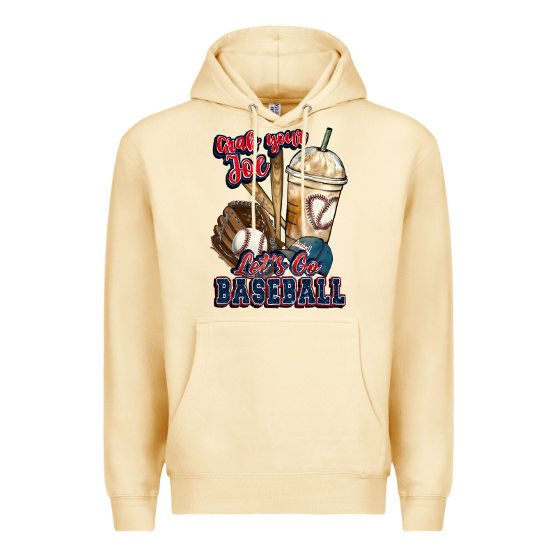 Grab Your Joe Lets Go Baseball Premium Hoodie by HowdyJamesFarm | Teevron