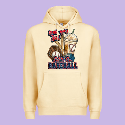 Grab Your Joe Lets Go Baseball Premium Hoodie Designed By Howdyjamesfarm