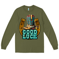 Army Green good luck Long Sleeve Tee - JahusDesignShop